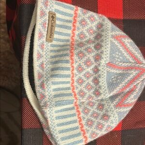 Columbia Knit Beanie with Nordic Pattern
